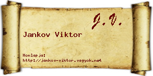 Jankov Viktor névjegykártya